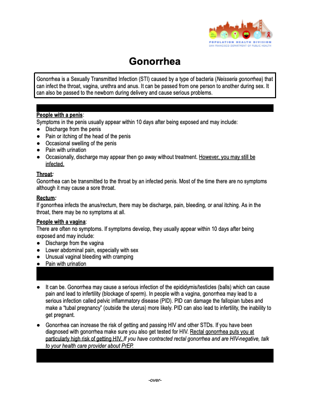 Gonorrhea Fact Sheet