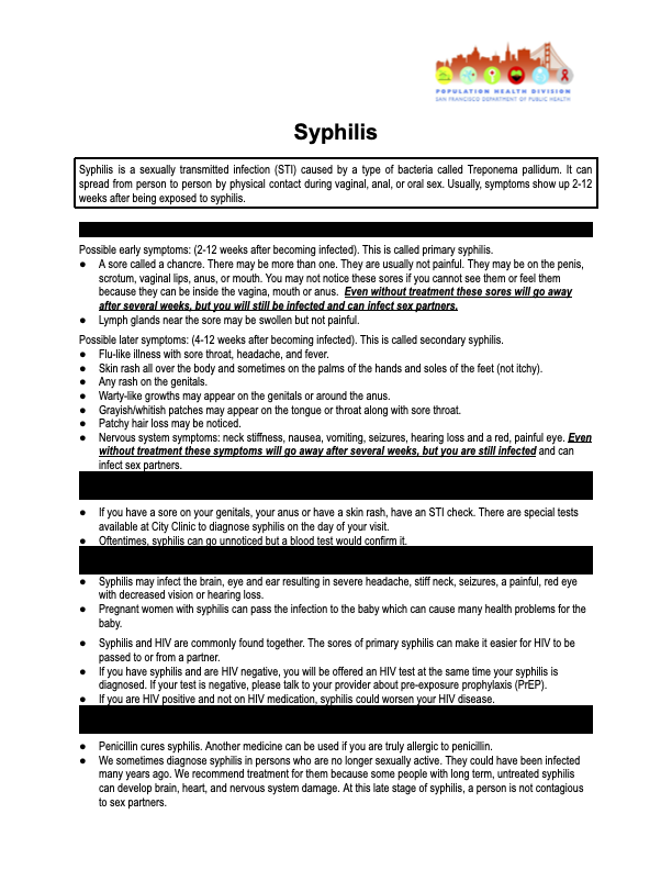 Syphilis Fact Sheet